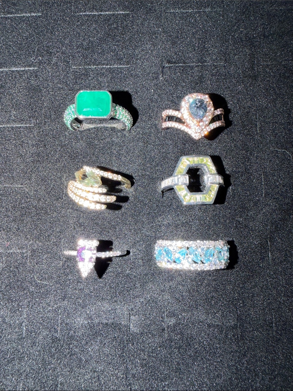Bomb Party Size 8 Ring Lot Of 6